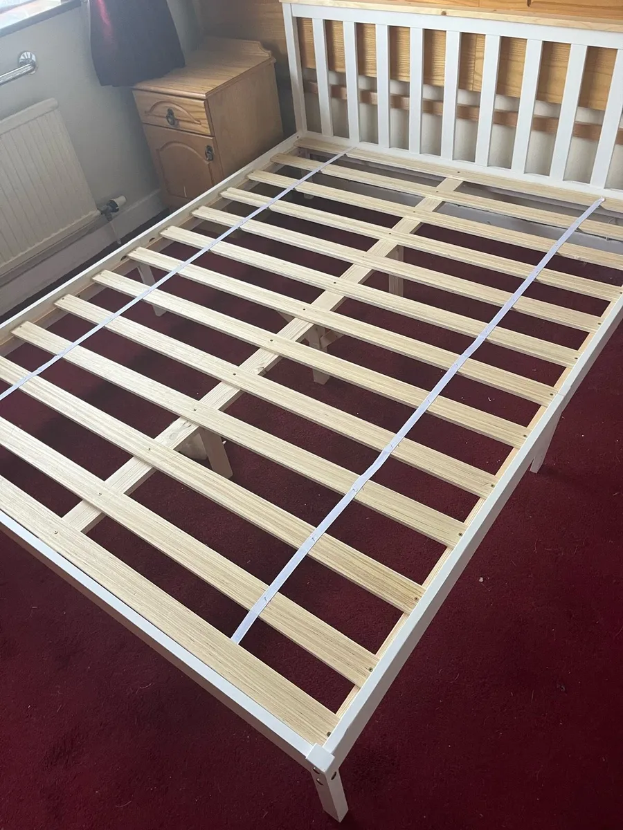 Bed brand new with mattress ( hardly used ) - Image 1
