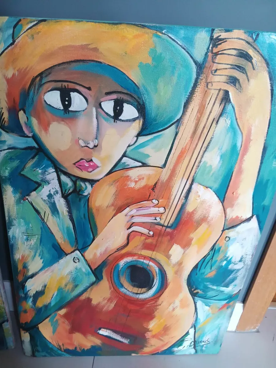 Paintings of Musicians, lot of 2 - Image 2