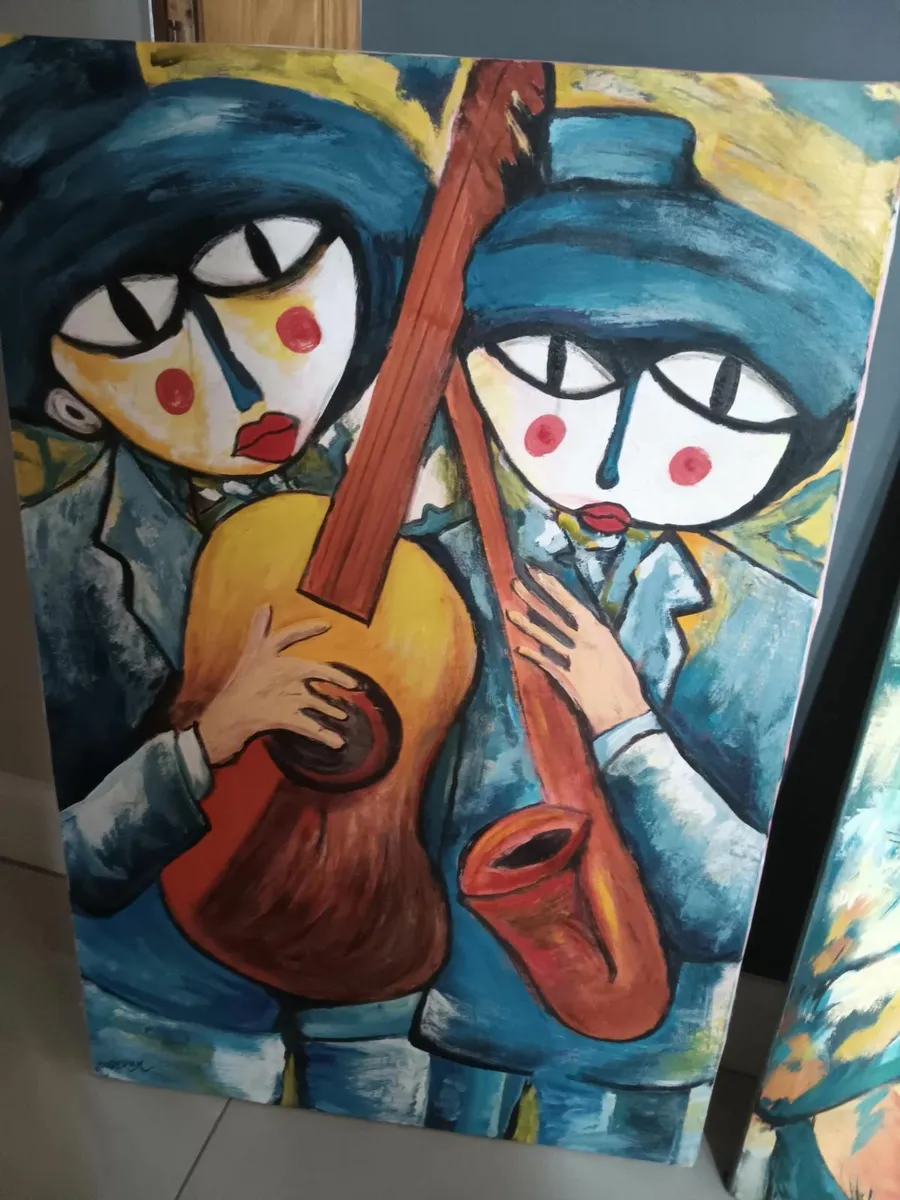 Paintings of Musicians, lot of 2 - Image 3