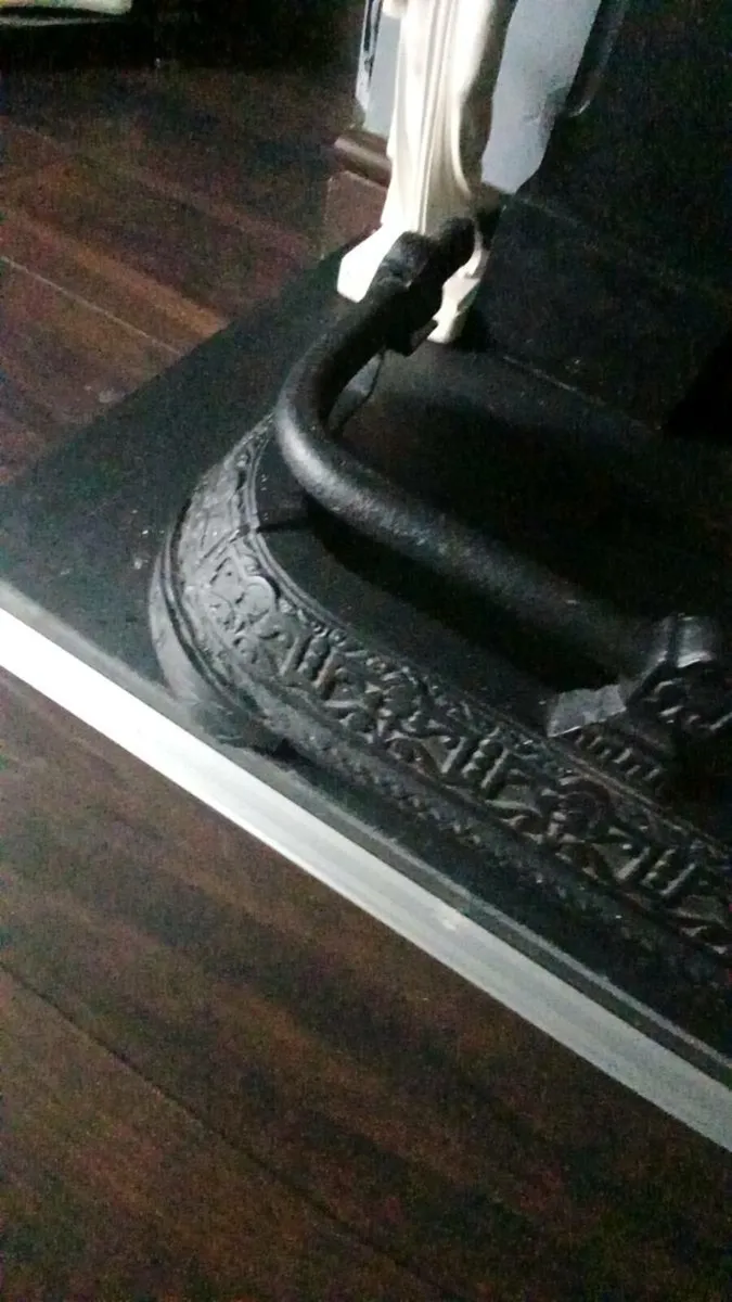 Black cast iron antique heart surround - Image 2