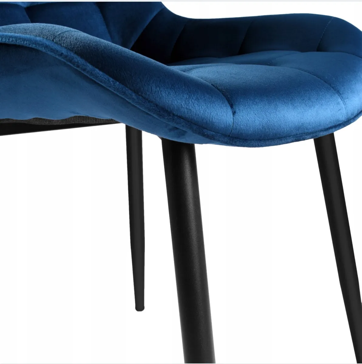 Set Of 4 Dining Room Chair Modern Velour Velvet Qu - Image 3