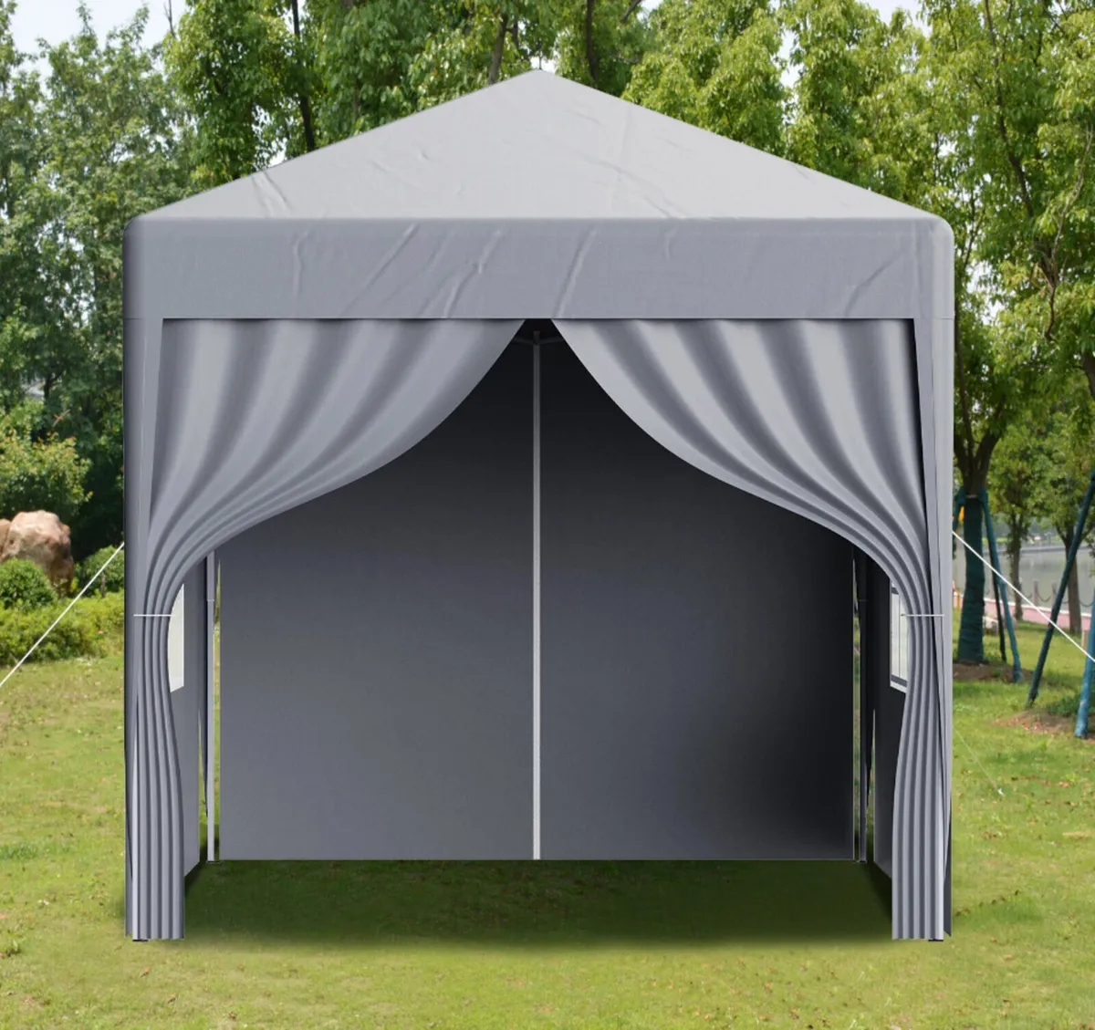 2x2m Metre Pop Up Marquee Gazebo Grey NEW - Image 4