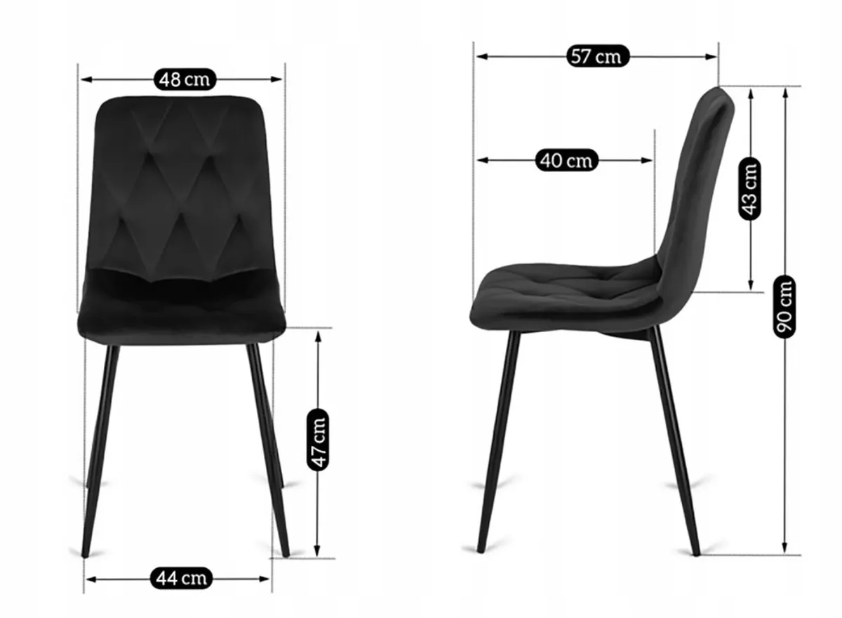 Chairs , Set of 4 Upholstered velvet chair comfort - Image 2