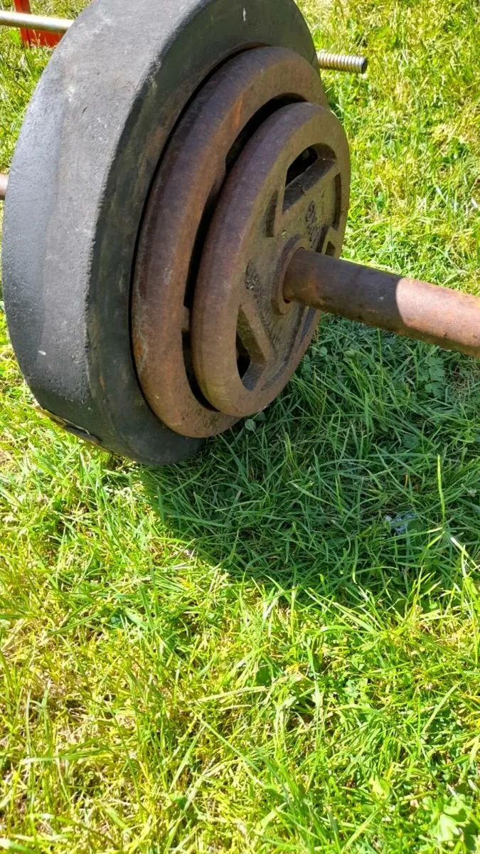 Weights & bench altogether for sale - Image 3