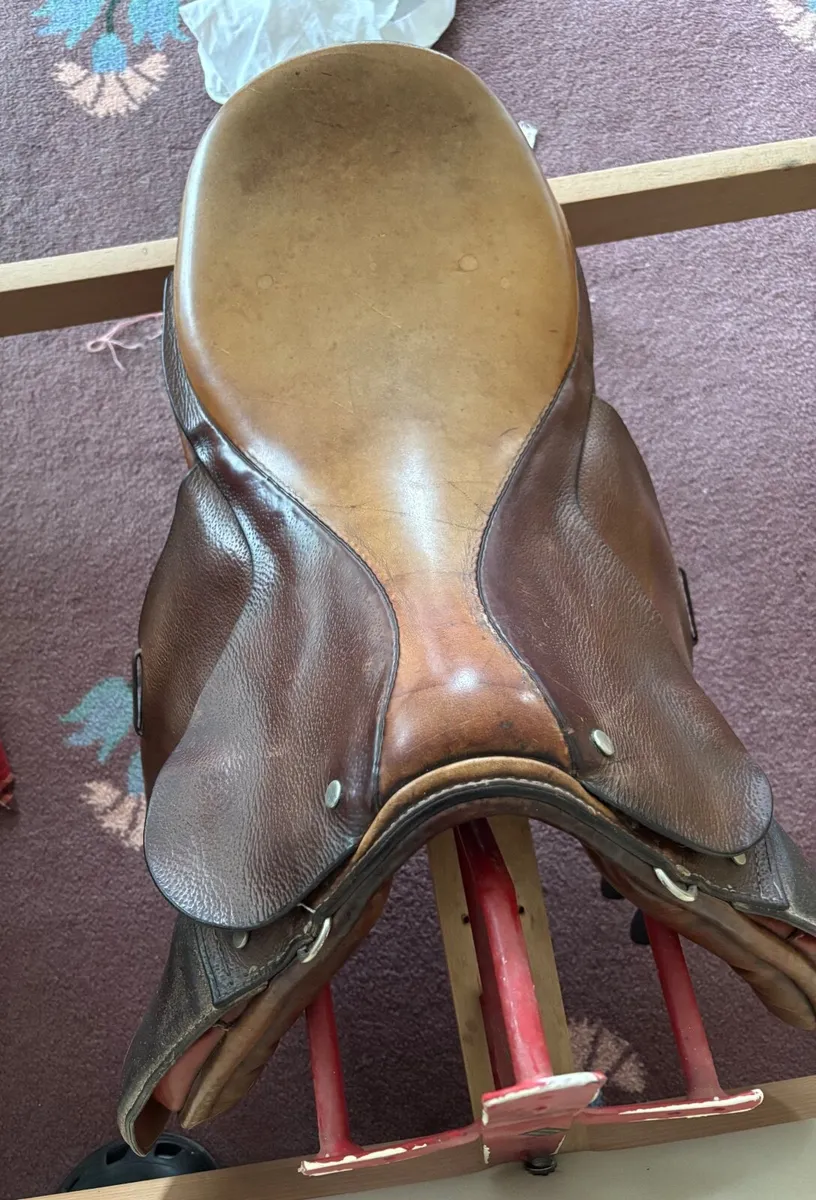 Pony Saddle. Leather. - Image 1