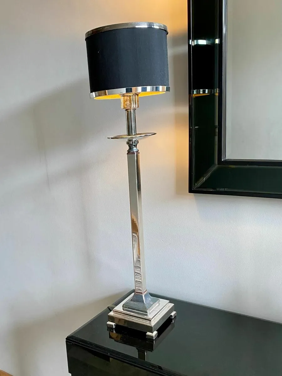 Black gloss Console table and Mirror - Image 3
