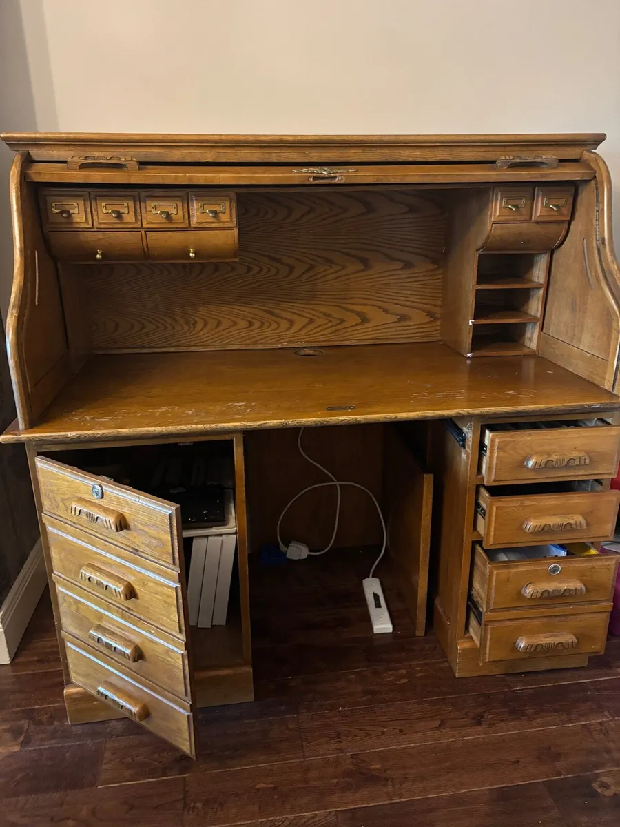 Antique style writing desk - Image 3