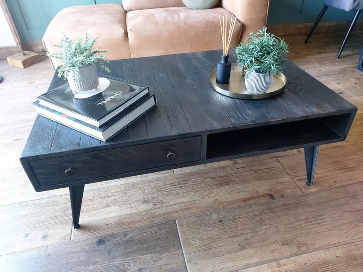 French Connection Black Coffee Table - Image 1