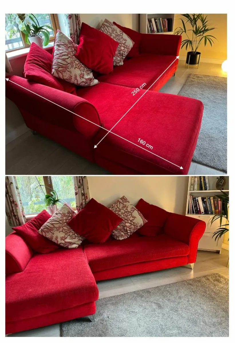 Modern Red Corner Sofa