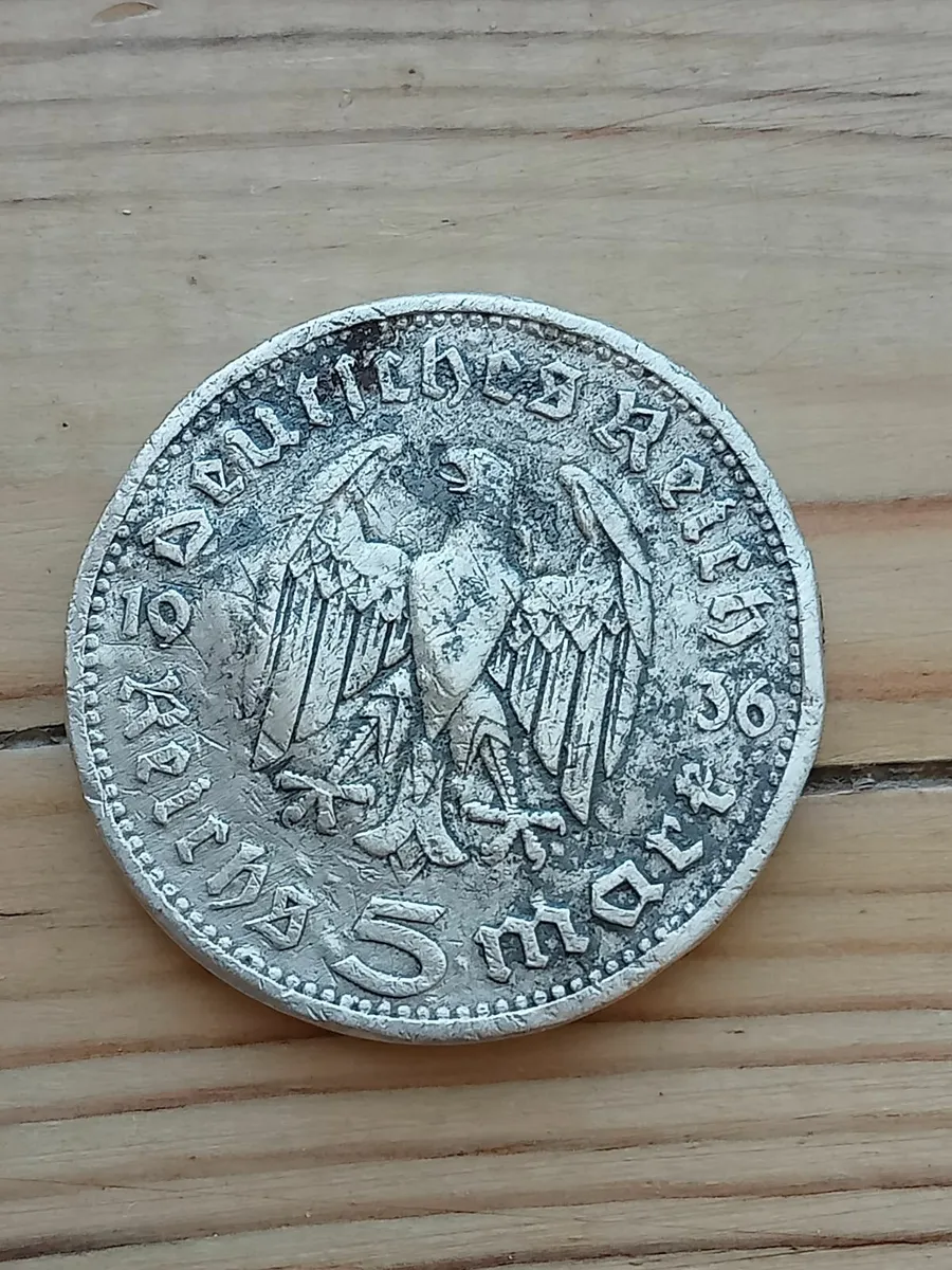 Silver German coin 1936 - Image 1