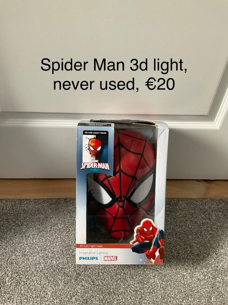 Spider Man 3d wall light, brand new