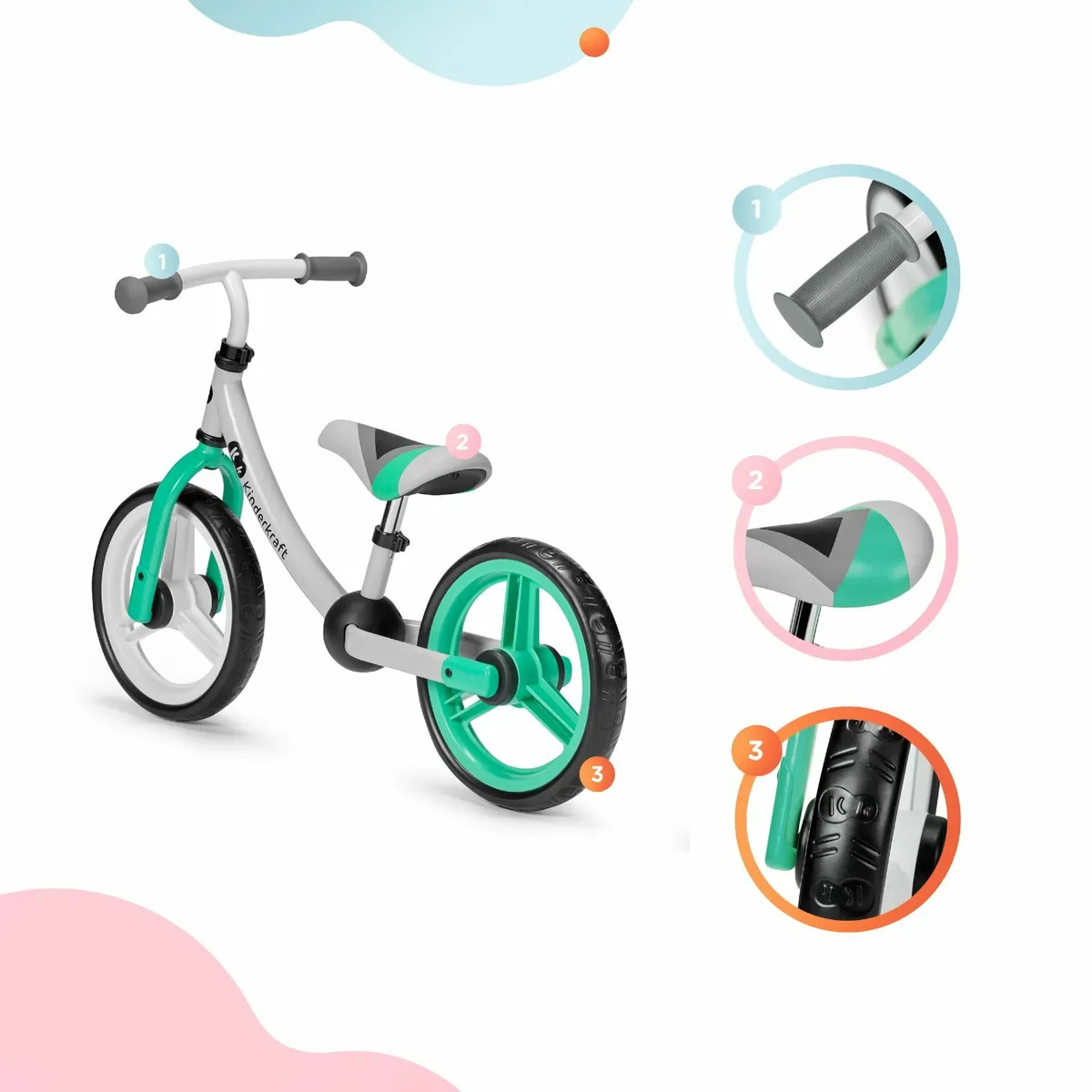 2Way Next Balance Bike Kinderkraft Kids Bicycle - Image 4