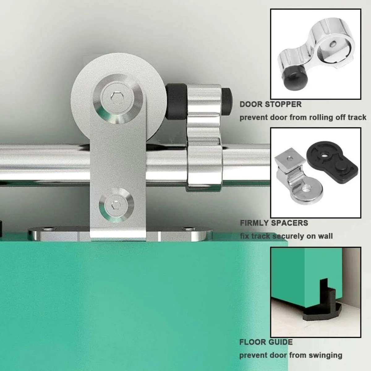Sliding Door Kit with Hanging Rail System - Image 2