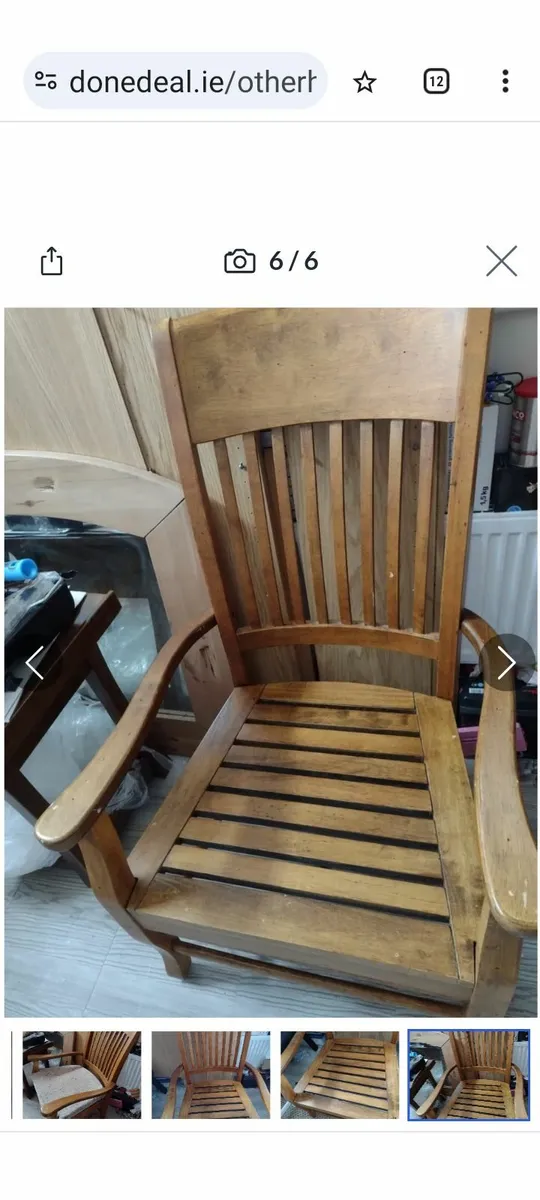 Wooden rocking chair - Image 2