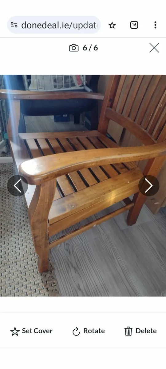 Wooden rocking chair - Image 3