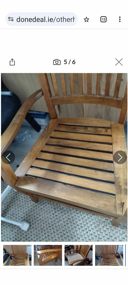 Wooden rocking chair - Image 4