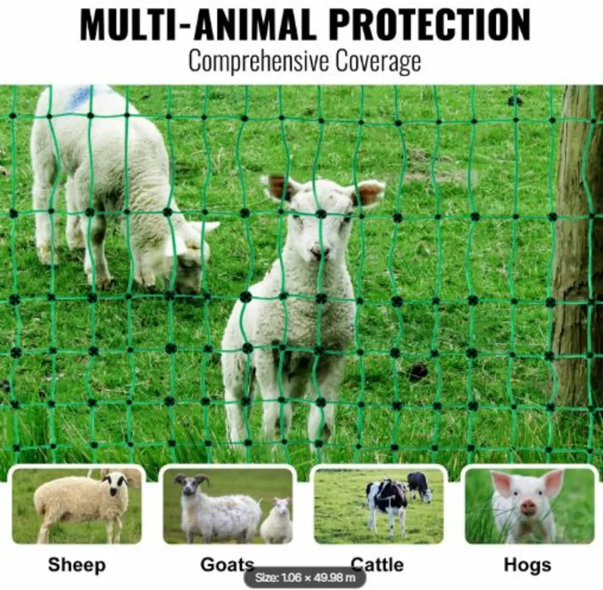 Electric Fence Netting, 42" H x 164' L, PE Net - Image 3