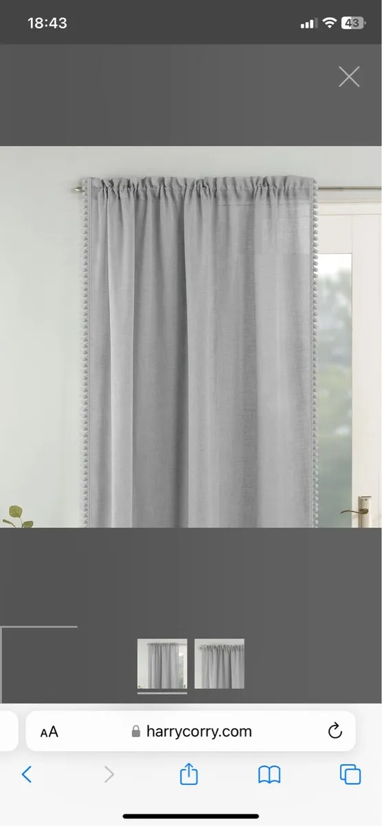 Pom Pom grey voile / blinds - Image 2