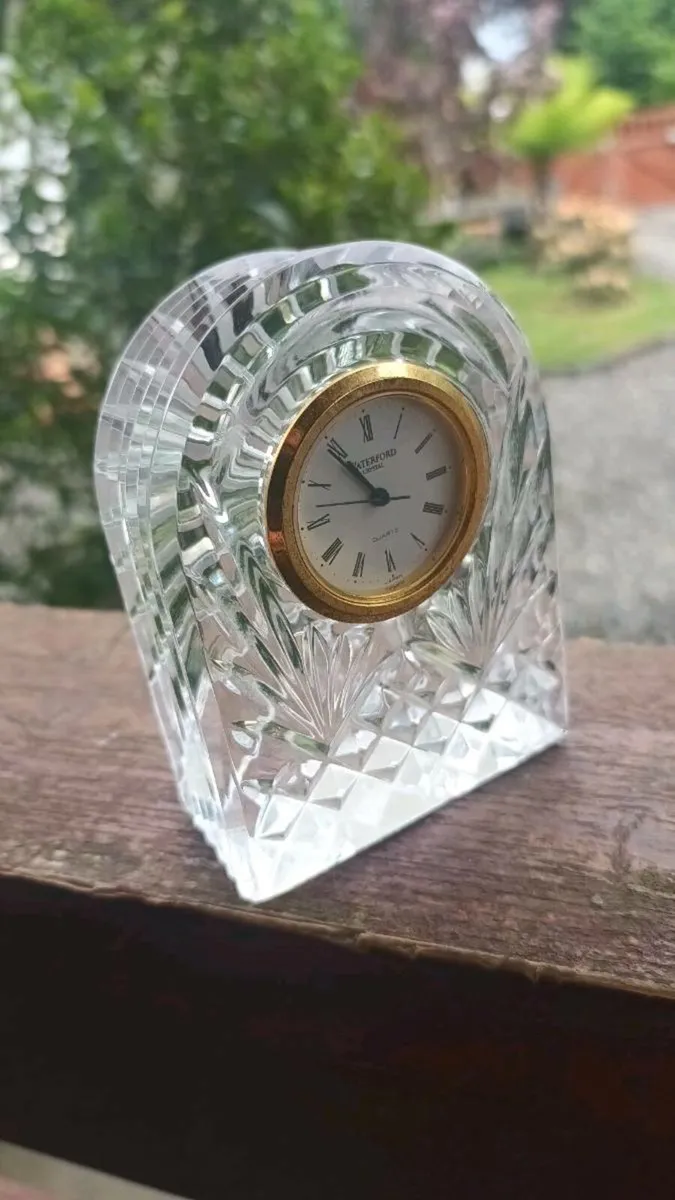 Waterford Crystal clock, stamped, as new, D18 - Image 1