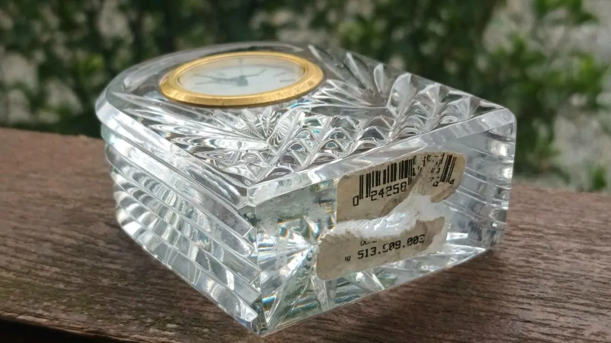 Waterford Crystal clock, stamped, as new, D18 - Image 4