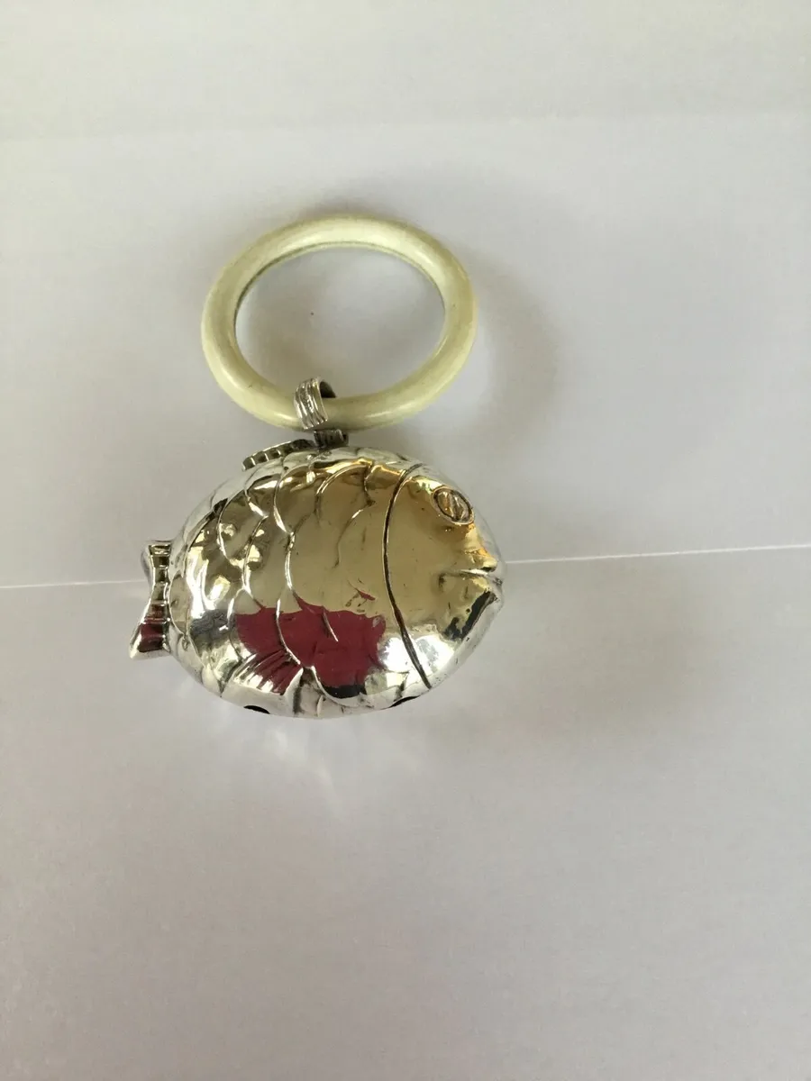Vintage Silver Baby rattle - Image 1