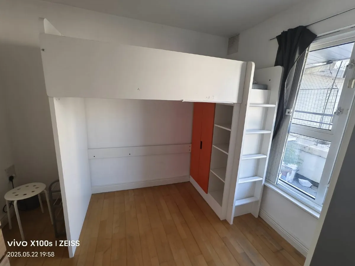 IKEA loft bed with mattress - Image 1