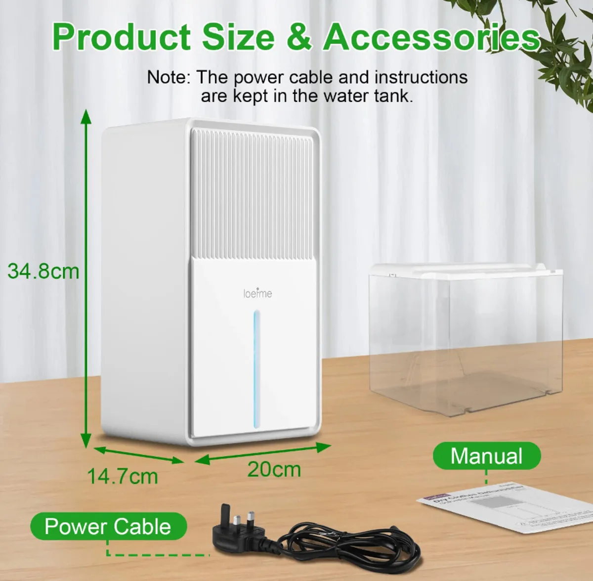 NEW 3l 3 Litre Dehumidifier Portable Quiet - Image 2