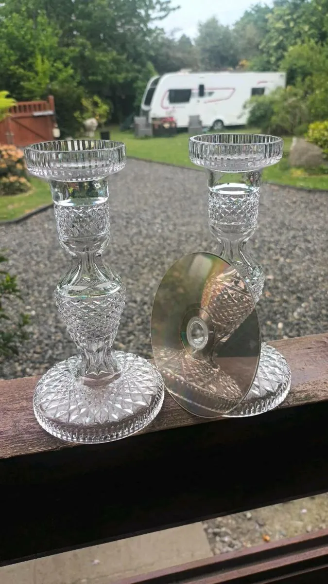 Waterford Crystal 7 inch candles, D18 - Image 2