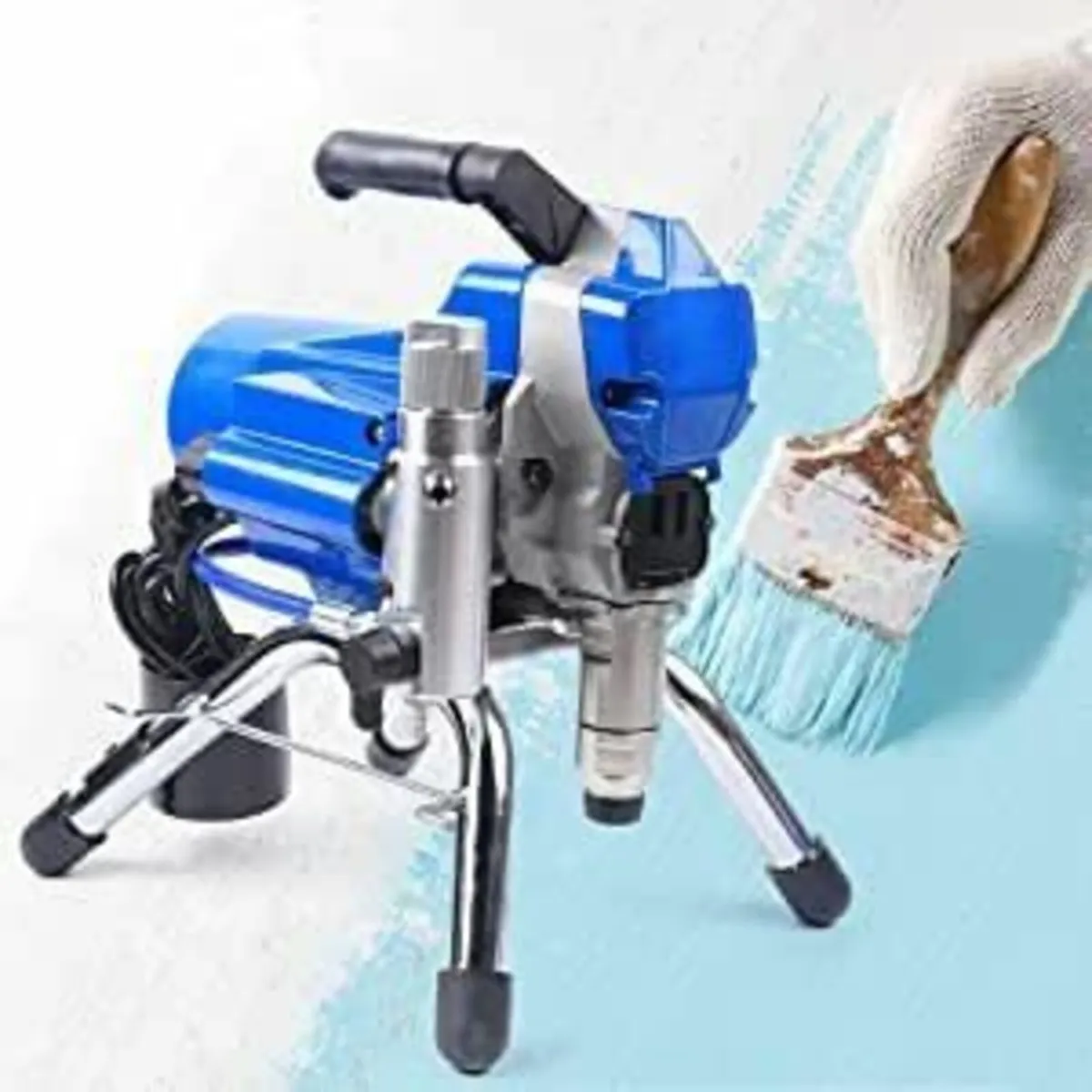 High-Pressure Airless Paint Sprayer Machine - Blue - Image 1
