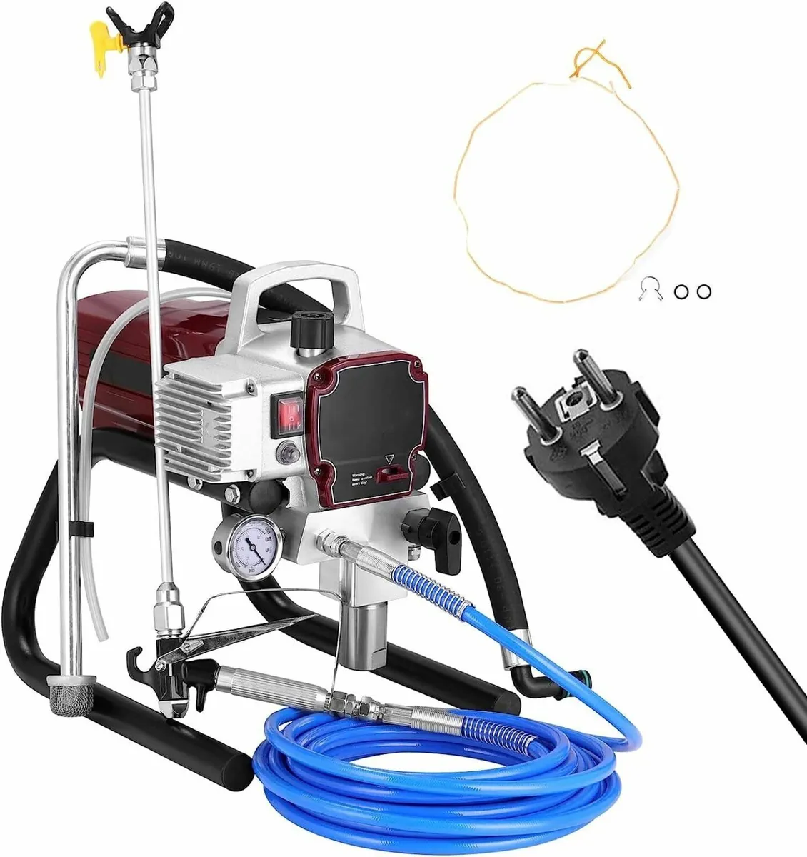 High-Pressure Airless Paint Sprayer Machine - Red - Image 2