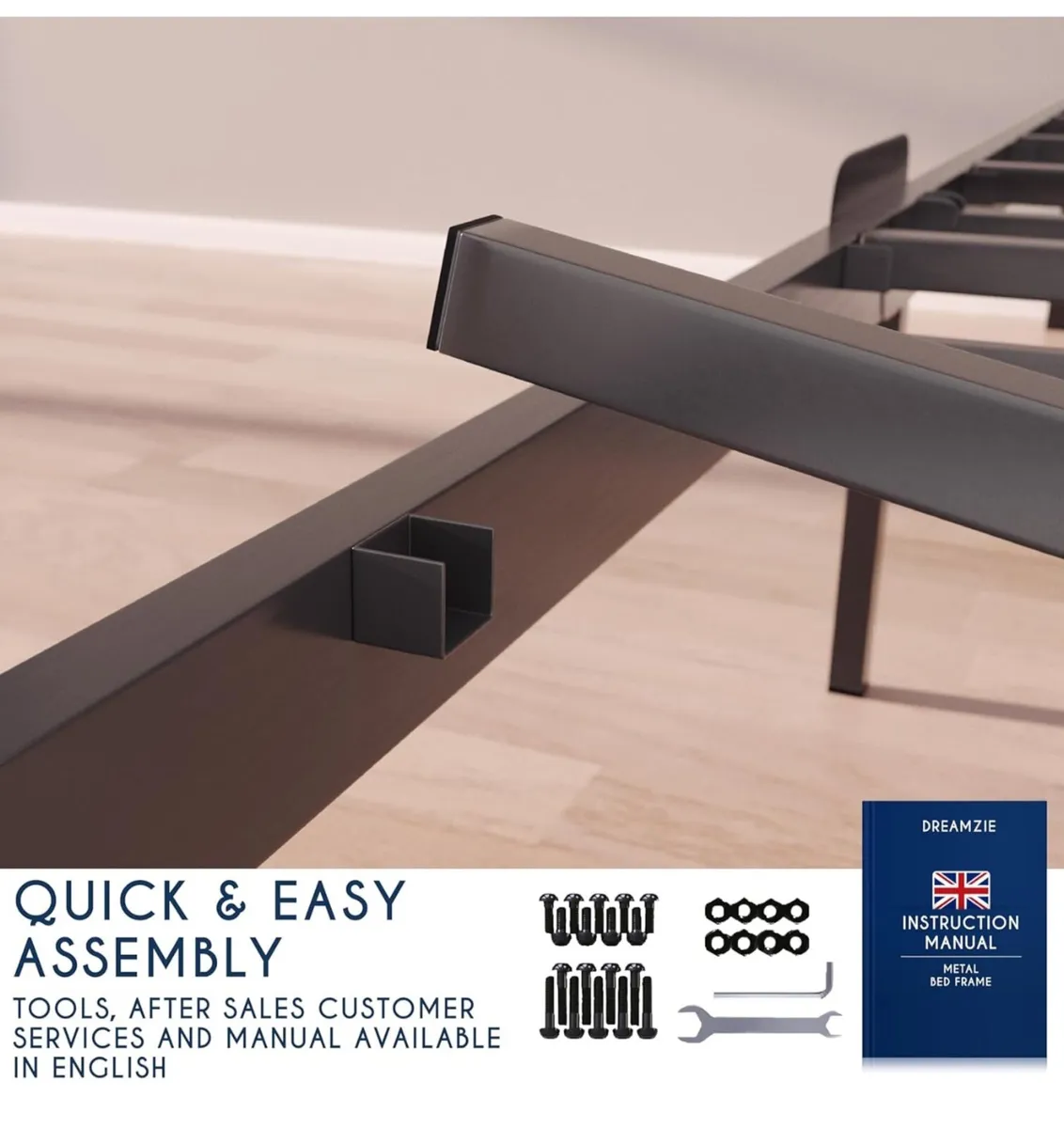 Super King Bed Frames Metal 180x200 - Image 4