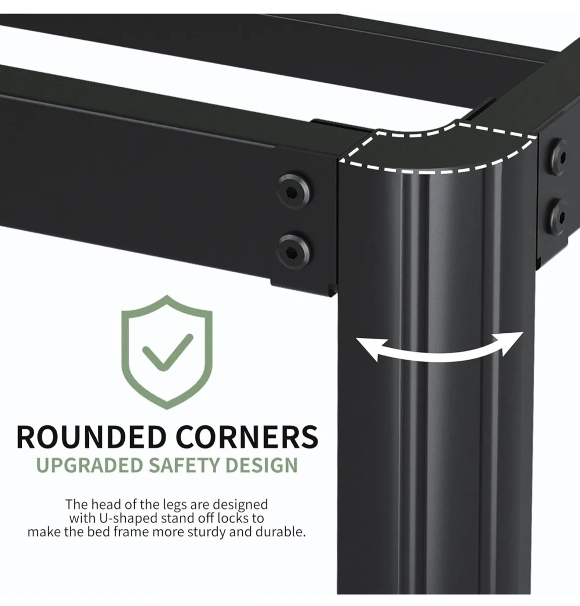 Super King Bed Frame 6ft with Rounded Corner Legs - Image 4