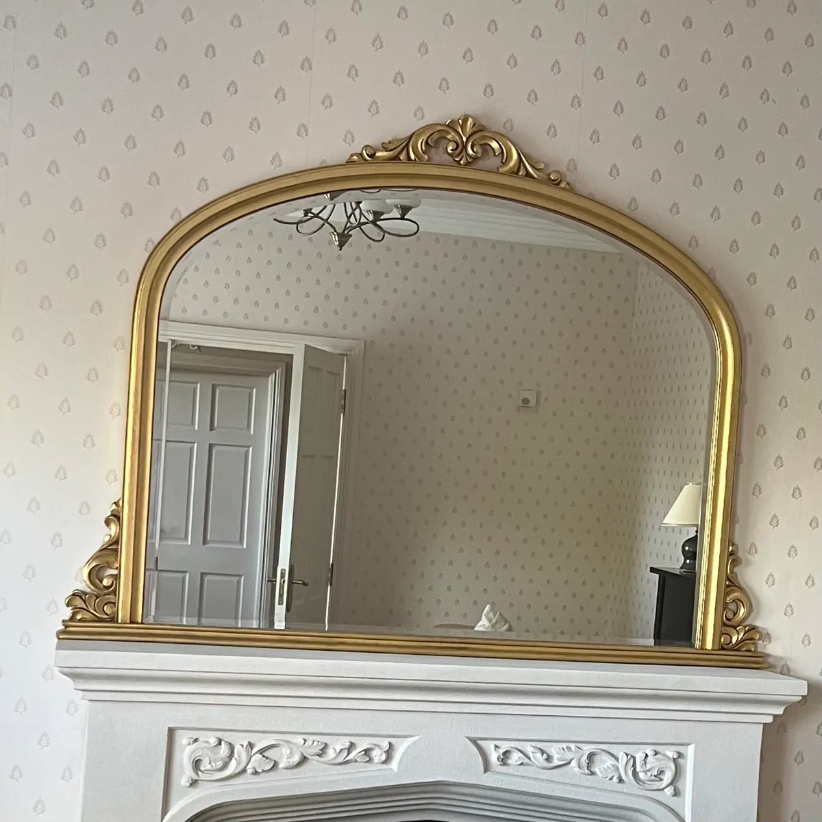 Victorian Style Bevelled Over Mantle Mirror