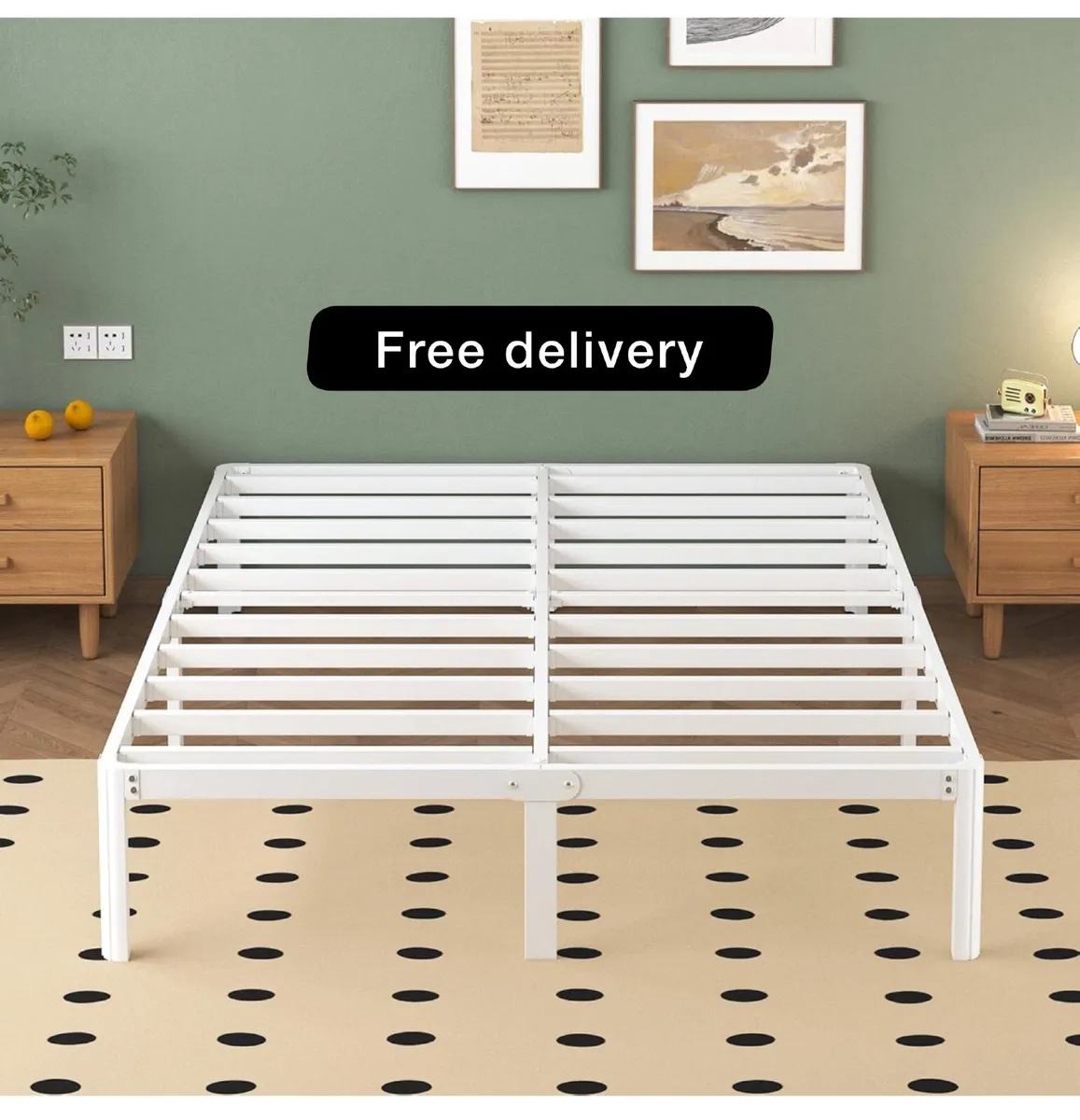 Super King Bed Frame 30.5 cm High with Rounded Cor - Image 1