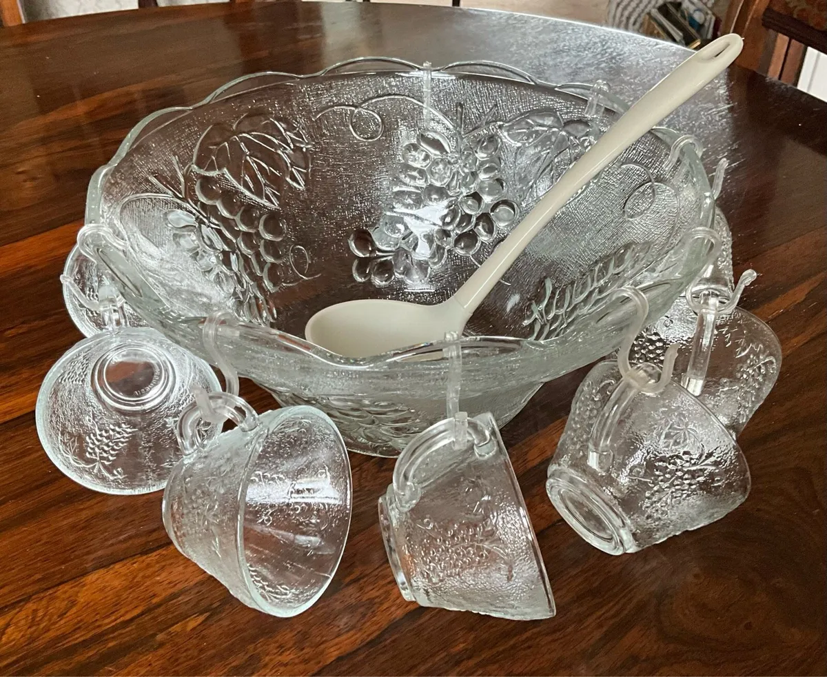 Vintage Punch Bowl Set - Image 1