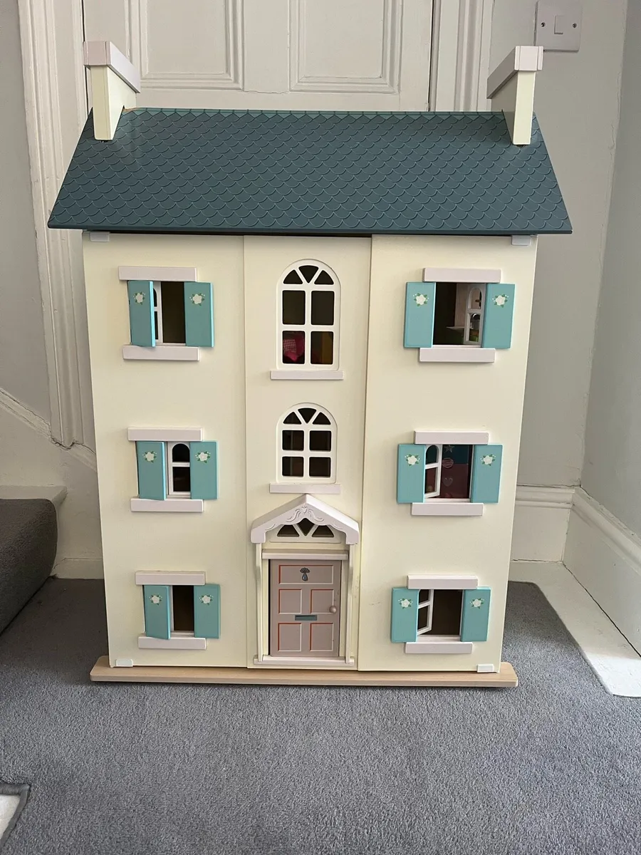 Wooden Dolls House with accessories - Image 1