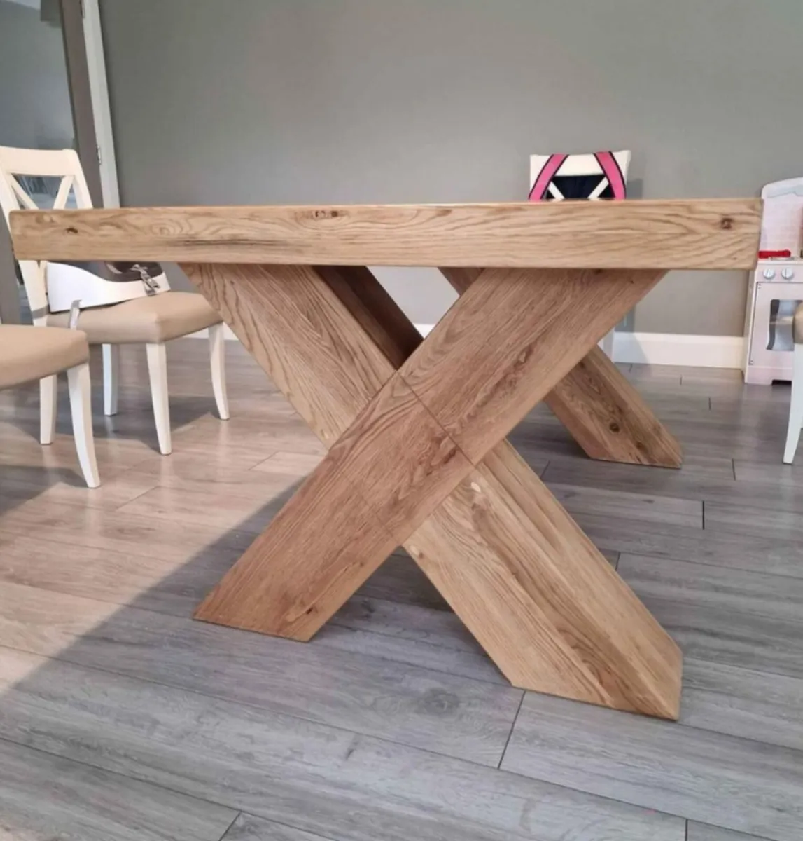 Solid Oak Kitchen Dining Table - Image 3