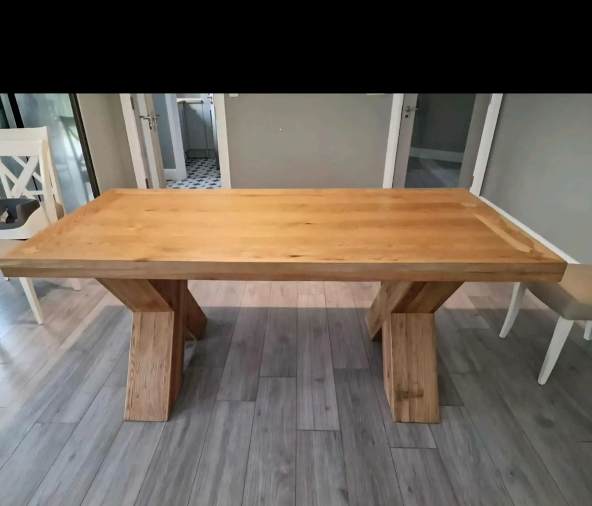 Solid Oak Kitchen Dining Table - Image 1