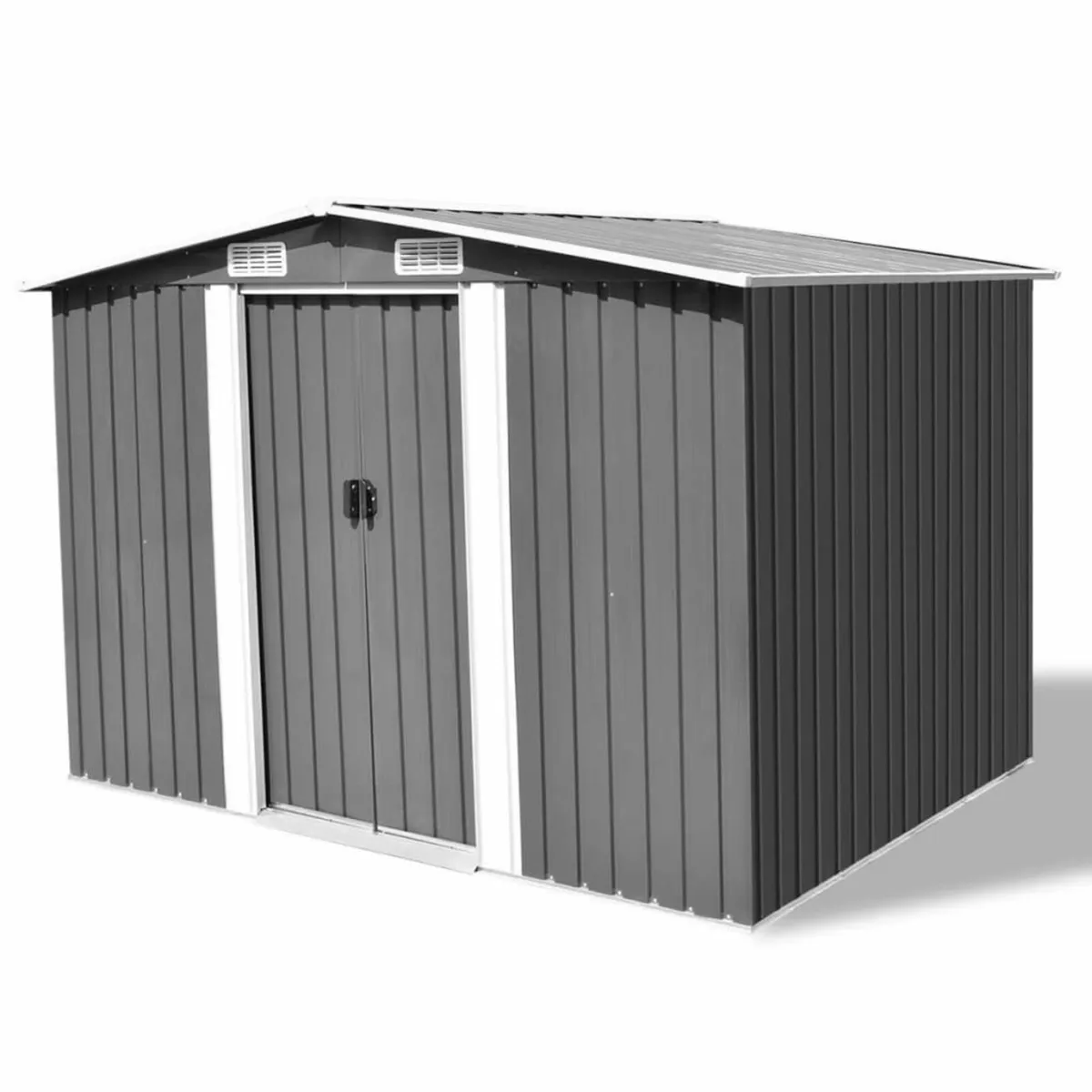 [Free P&P] New Garden Storage Shed Grey Metal - Image 2