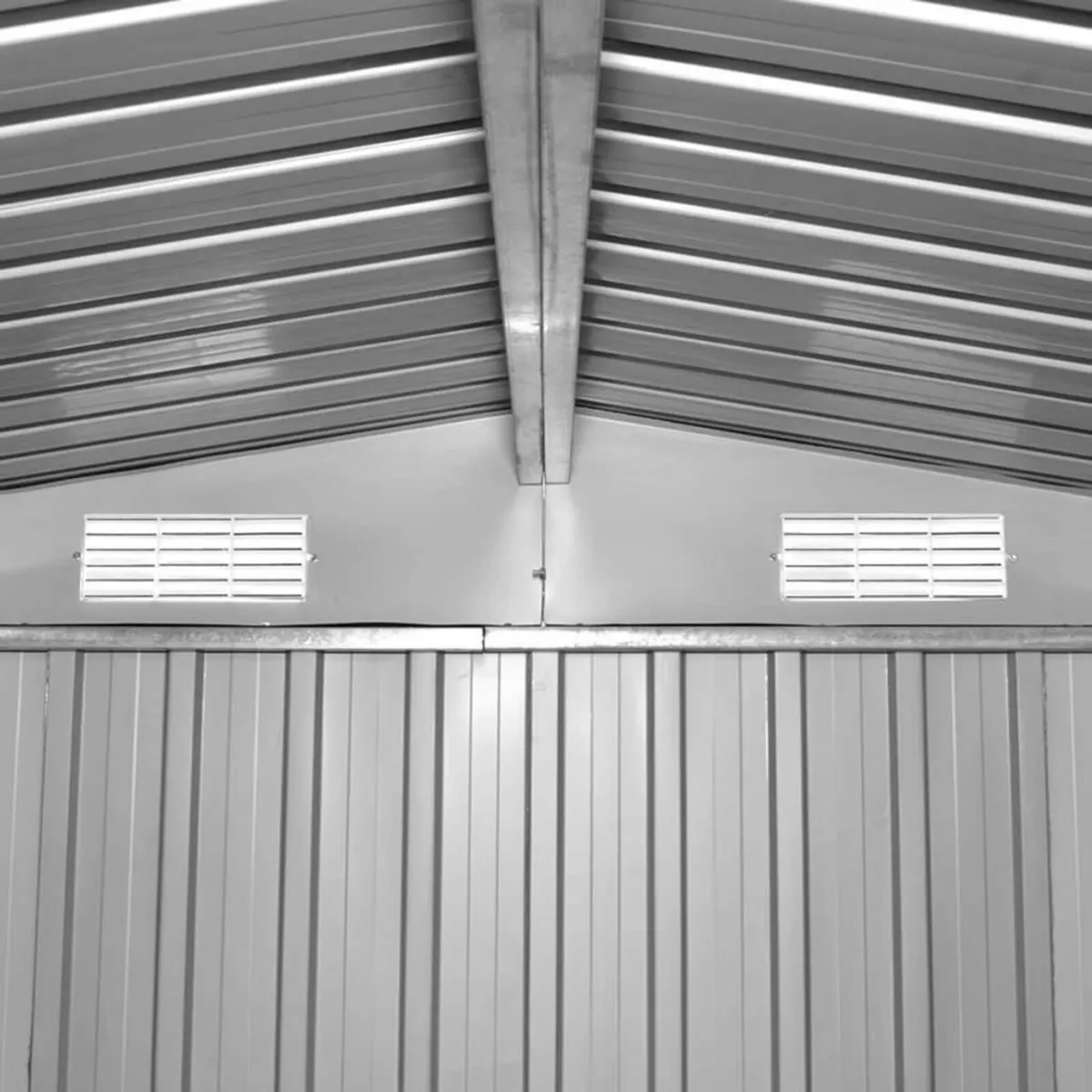 [Free P&P] New Garden Storage Shed Grey Metal - Image 3