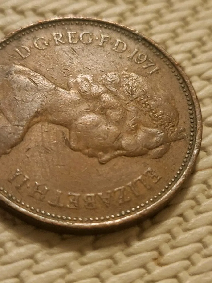 RARE 1971 2P NEW PENCE ENGLISH COIN - Image 3