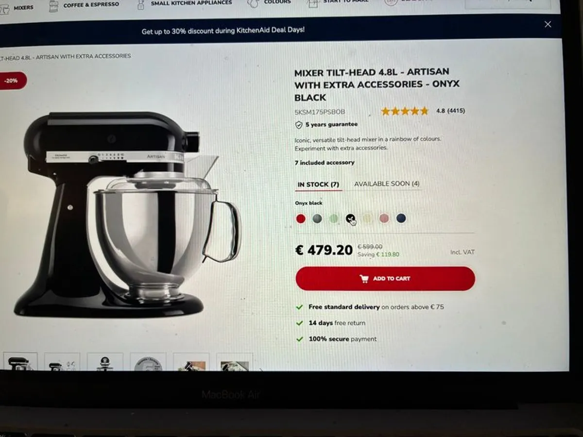 Kitchen Aid Artisan - Brand new, in unopened box - Image 4