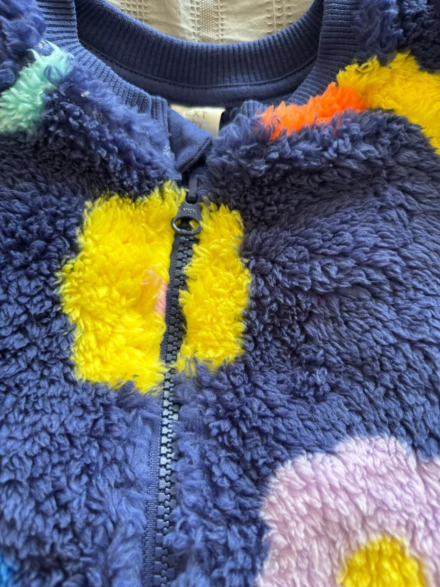Navy Fleece Sleep suit 6-9 months - Image 2