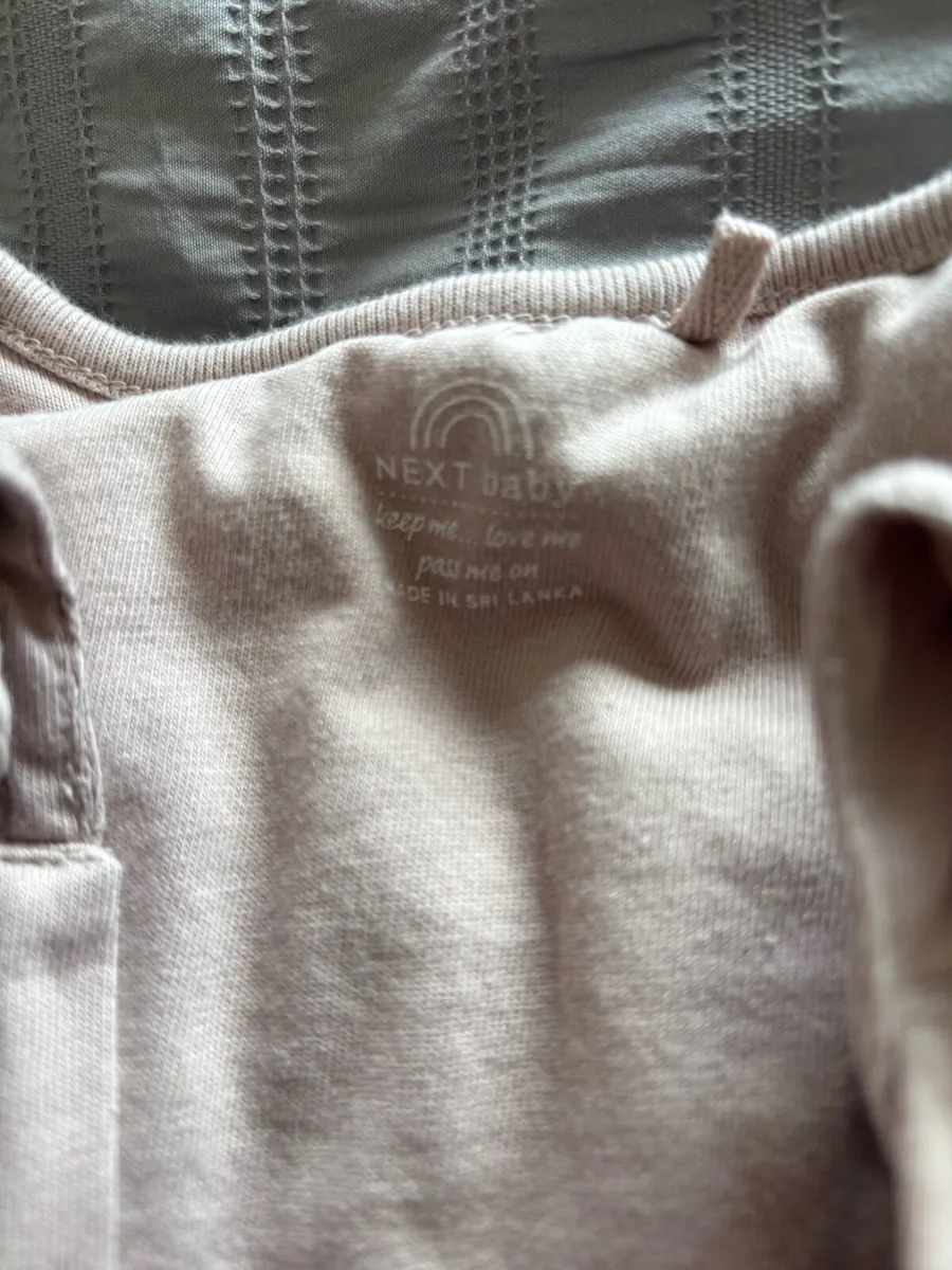 Next Grey & White sleep suit 6-9 months - Image 2