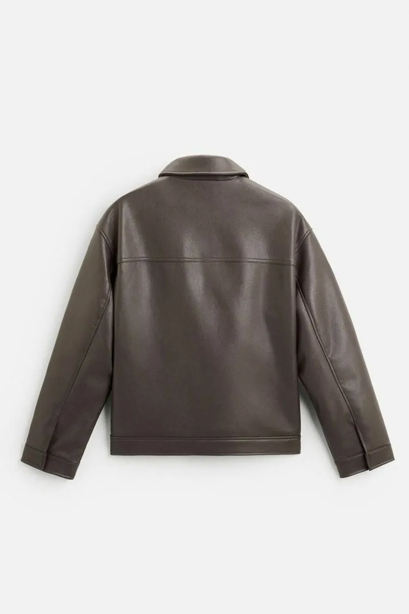 New tagged Zara Leather Effect Jacket - Image 2