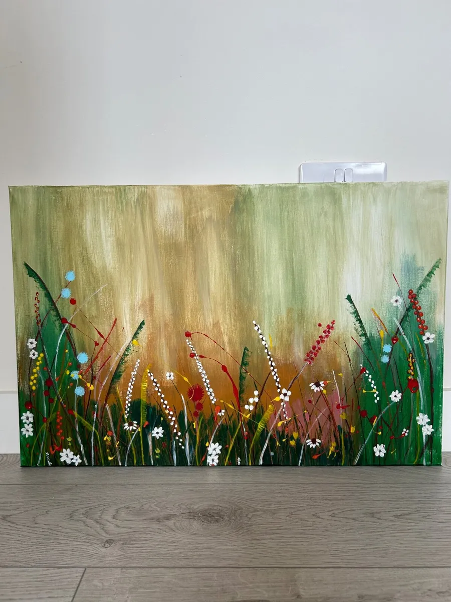Serenity in meadows painting - Image 3
