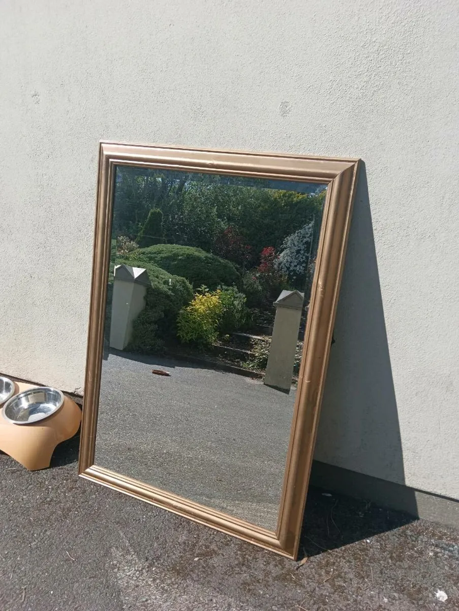 Gold painted mirror - Image 1