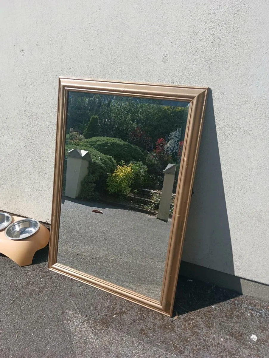Gold painted mirror - Image 2