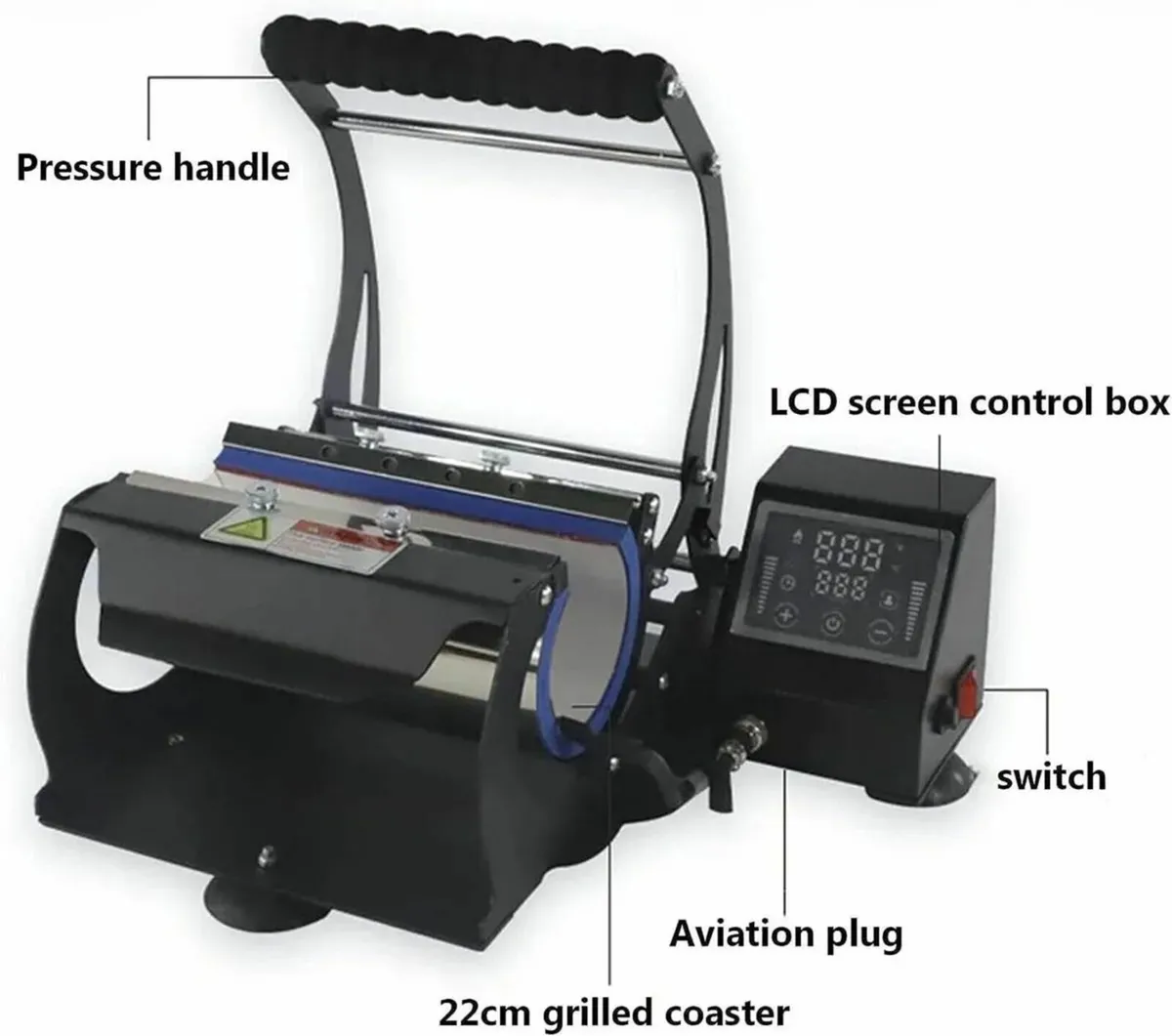 Tumbler Heat Press: 11/20oz, Sublimation - Image 2