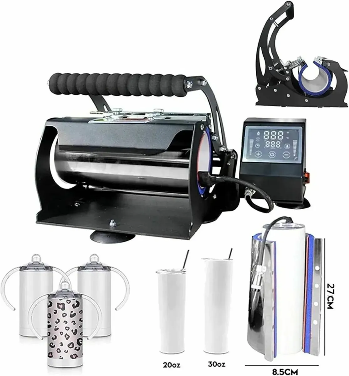 Tumbler Heat Press: 11/20oz, Sublimation - Image 3